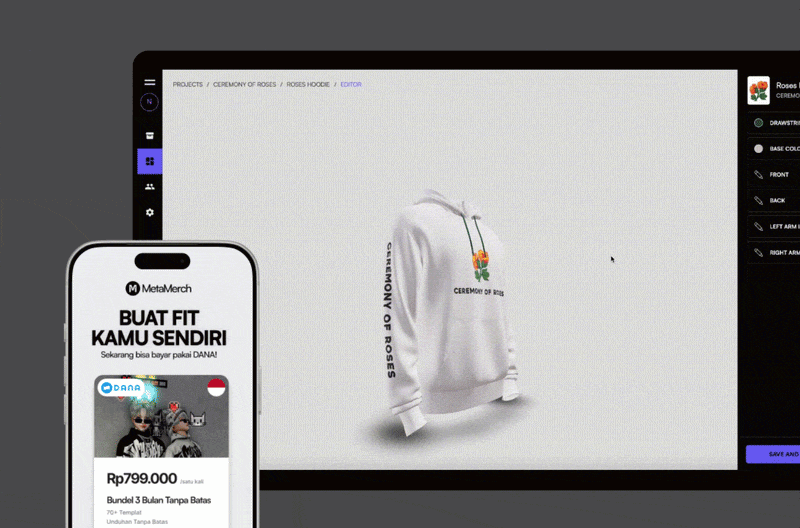 MetaMerch creator and mobile product experience